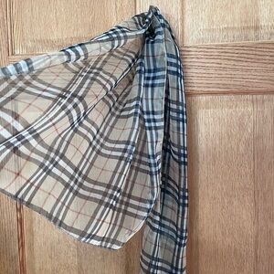Sheer Burberry print scarf